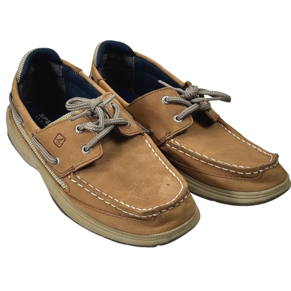 Sperry Top Sider Boat Shoes 5.5M Women Brown Leather‎ Nautical Preppy
